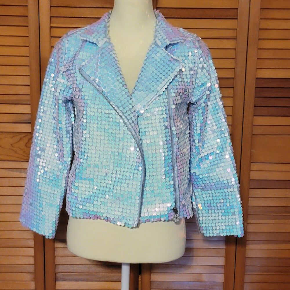 Frozen 2 L 10/12 Girls Sparkle Sequin Jacket